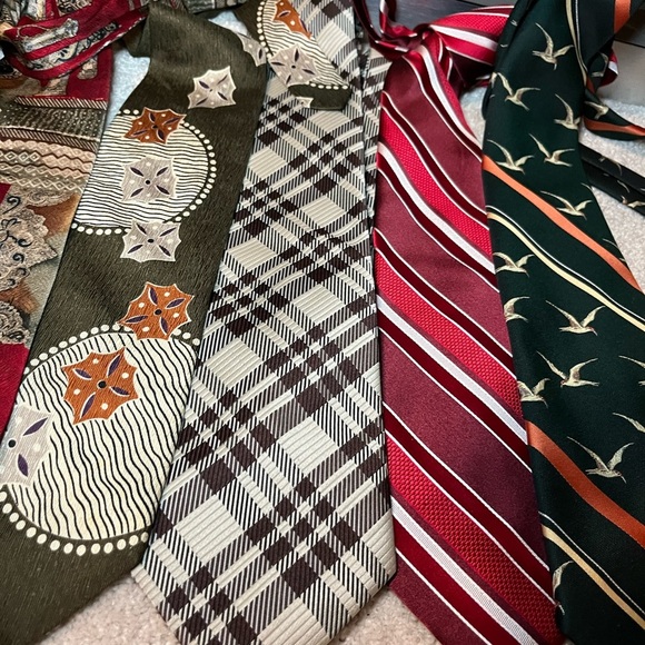 Vintage Retro 8 Ties Lot liebert Covington Eagle structure Jeffrey banks silk - Picture 4 of 9